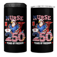 Bald Eagle Nurse 250 Years Of Freedom 4 in 1 Can Cooler Tumbler Patriotic American Nurse Gift