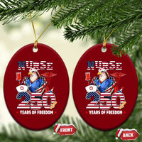Bald Eagle Nurse 250 Years Of Freedom Ceramic Ornament Patriotic American Nurse Gift