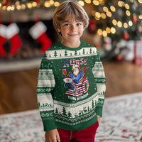 Bald Eagle Nurse 250 Years Of Freedom Ugly Christmas Sweater Patriotic American Nurse Gift