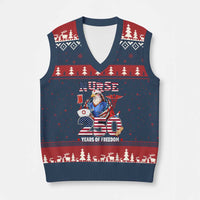 Bald Eagle Nurse 250 Years Of Freedom V-Neck Knit Sweater Vest Patriotic American Nurse Gift