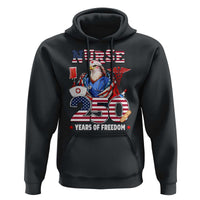 Bald Eagle Nurse 250 Years Of Freedom Hoodie Patriotic American Nurse Gift