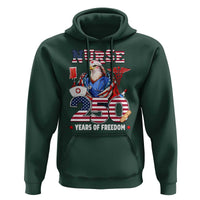 Bald Eagle Nurse 250 Years Of Freedom Hoodie Patriotic American Nurse Gift