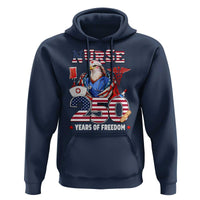 Bald Eagle Nurse 250 Years Of Freedom Hoodie Patriotic American Nurse Gift