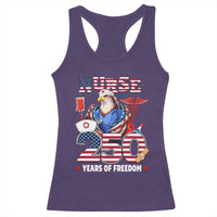 Bald Eagle Nurse 250 Years Of Freedom Racerback Tank Top Patriotic American Nurse Gift