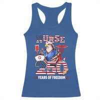 Bald Eagle Nurse 250 Years Of Freedom Racerback Tank Top Patriotic American Nurse Gift