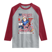 Bald Eagle Nurse 250 Years Of Freedom Raglan Shirt Patriotic American Nurse Gift