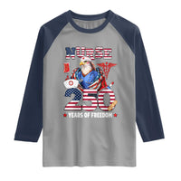 Bald Eagle Nurse 250 Years Of Freedom Raglan Shirt Patriotic American Nurse Gift