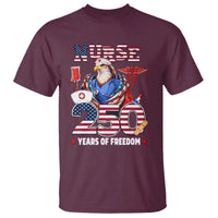 Bald Eagle Nurse 250 Years Of Freedom T Shirt Patriotic American Nurse Gift