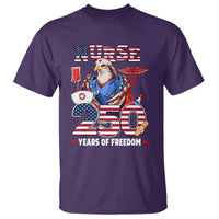 Bald Eagle Nurse 250 Years Of Freedom T Shirt Patriotic American Nurse Gift