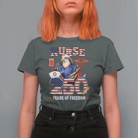 Bald Eagle Nurse 250 Years Of Freedom T Shirt For Women Patriotic American Nurse Gift