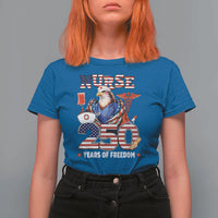 Bald Eagle Nurse 250 Years Of Freedom T Shirt For Women Patriotic American Nurse Gift