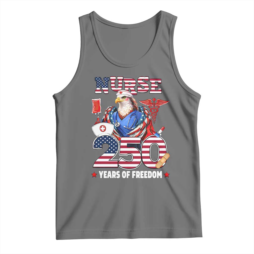 Bald Eagle Nurse 250 Years Of Freedom Tank Top Patriotic American Nurse Gift