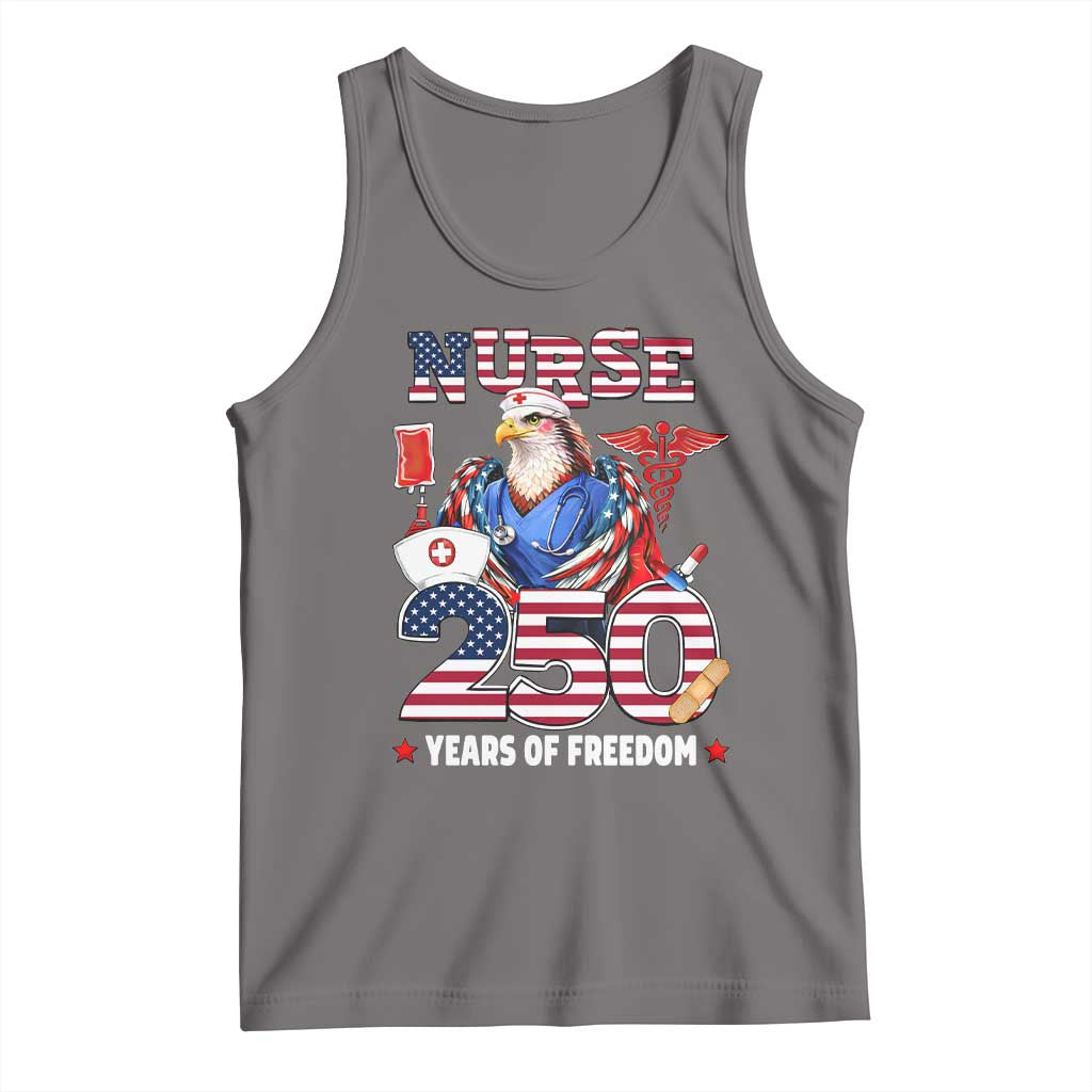 Bald Eagle Nurse 250 Years Of Freedom Tank Top Patriotic American Nurse Gift