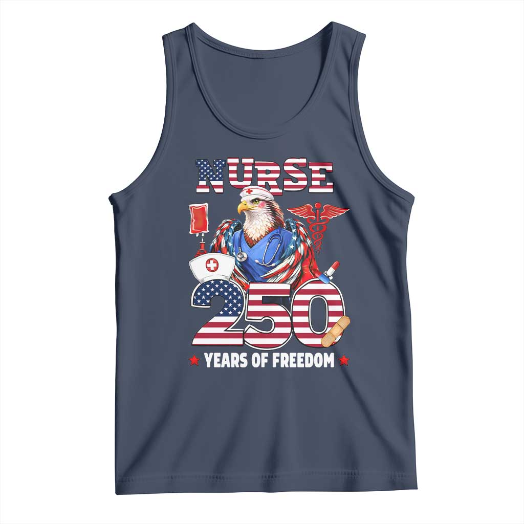 Bald Eagle Nurse 250 Years Of Freedom Tank Top Patriotic American Nurse Gift