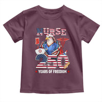 Bald Eagle Nurse 250 Years Of Freedom Toddler T Shirt Patriotic American Nurse Gift