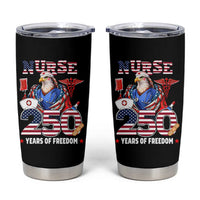 Bald Eagle Nurse 250 Years Of Freedom Tumbler Cup Patriotic American Nurse Gift