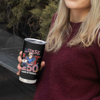 Bald Eagle Nurse 250 Years Of Freedom Tumbler Cup Patriotic American Nurse Gift