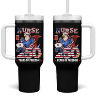 Bald Eagle Nurse 250 Years Of Freedom Tumbler With Handle Patriotic American Nurse Gift