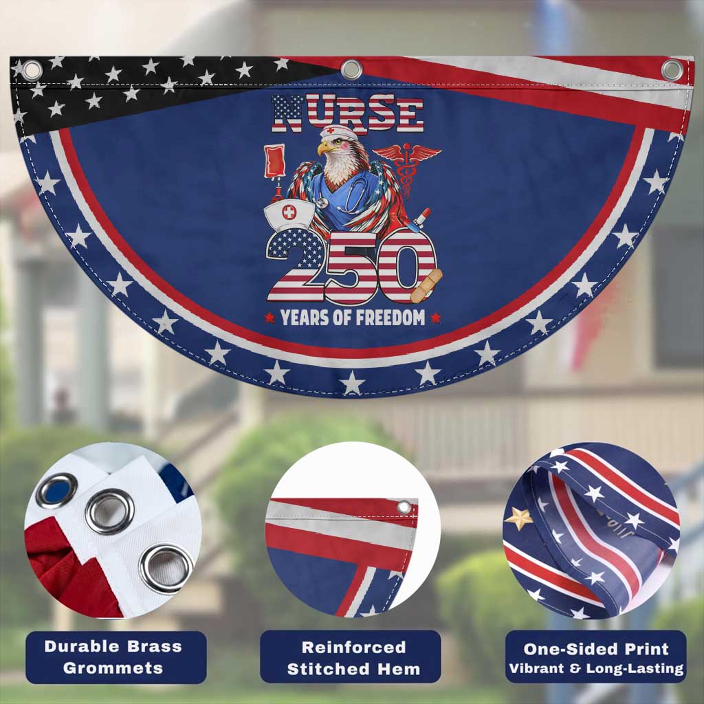 Bald Eagle Nurse 250 Years Of Freedom Patriotic Fan Flag American Nurse Gift