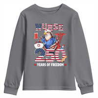 Bald Eagle Nurse 250 Years Of Freedom Youth Sweatshirt Patriotic American Nurse Gift