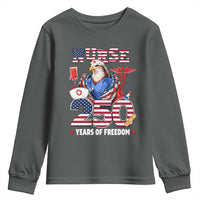 Bald Eagle Nurse 250 Years Of Freedom Youth Sweatshirt Patriotic American Nurse Gift