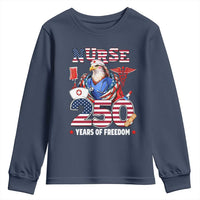 Bald Eagle Nurse 250 Years Of Freedom Youth Sweatshirt Patriotic American Nurse Gift