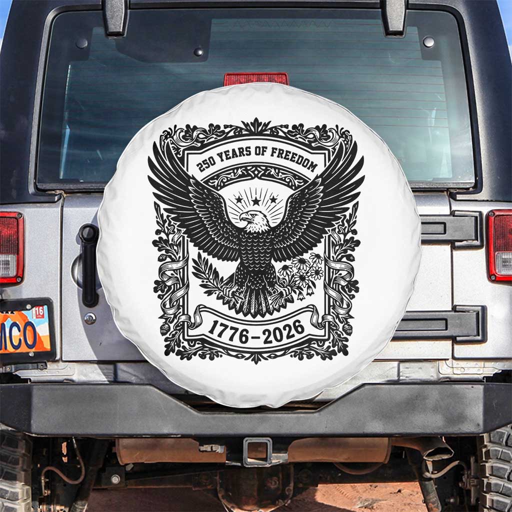 Cottagecore Patriotic Eagle 250th Anniversary USA Gift Spare Tire Cover