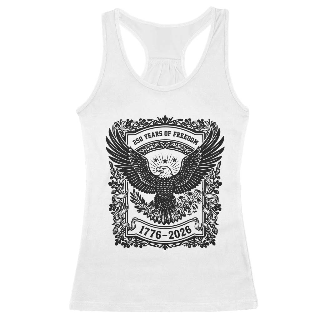 Cottagecore Patriotic Eagle 250th Anniversary USA Gift Racerback Tank Top