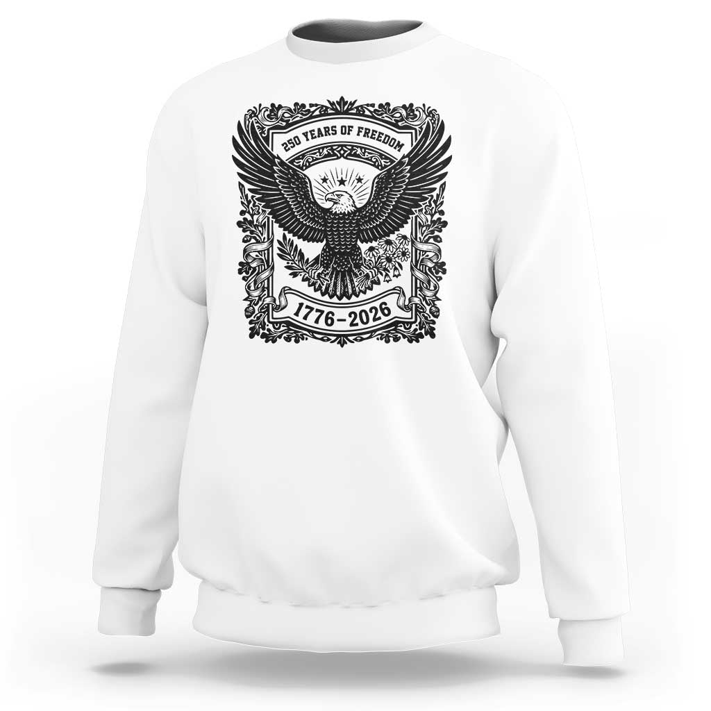 Cottagecore Patriotic Eagle 250th Anniversary USA Gift Sweatshirt