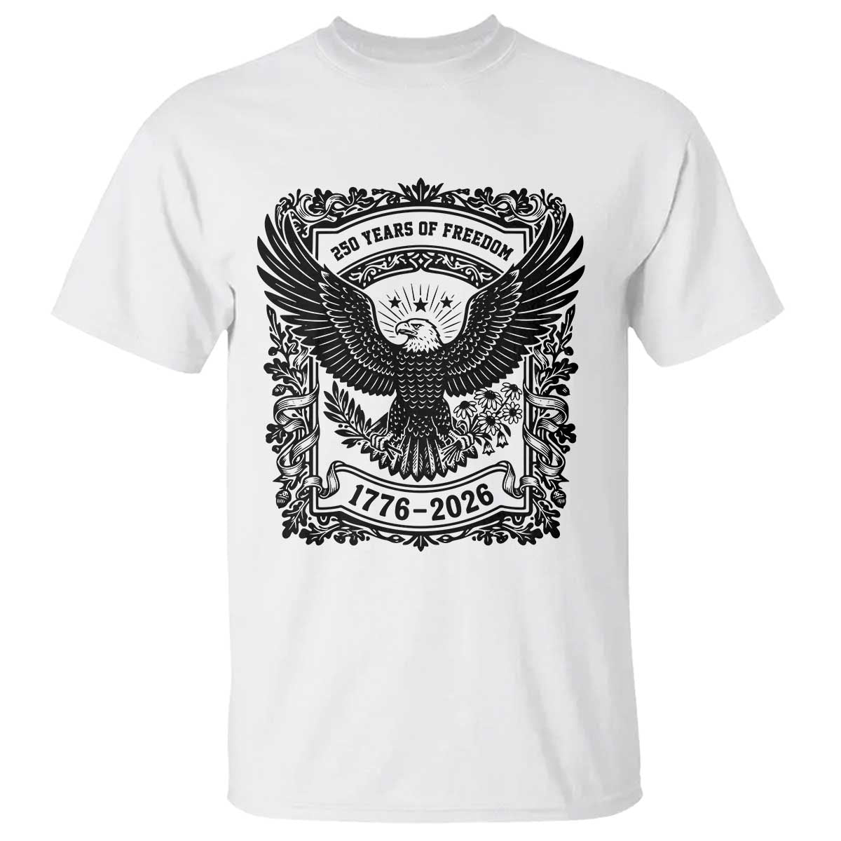 Cottagecore Patriotic Eagle 250th Anniversary USA Gift T Shirt