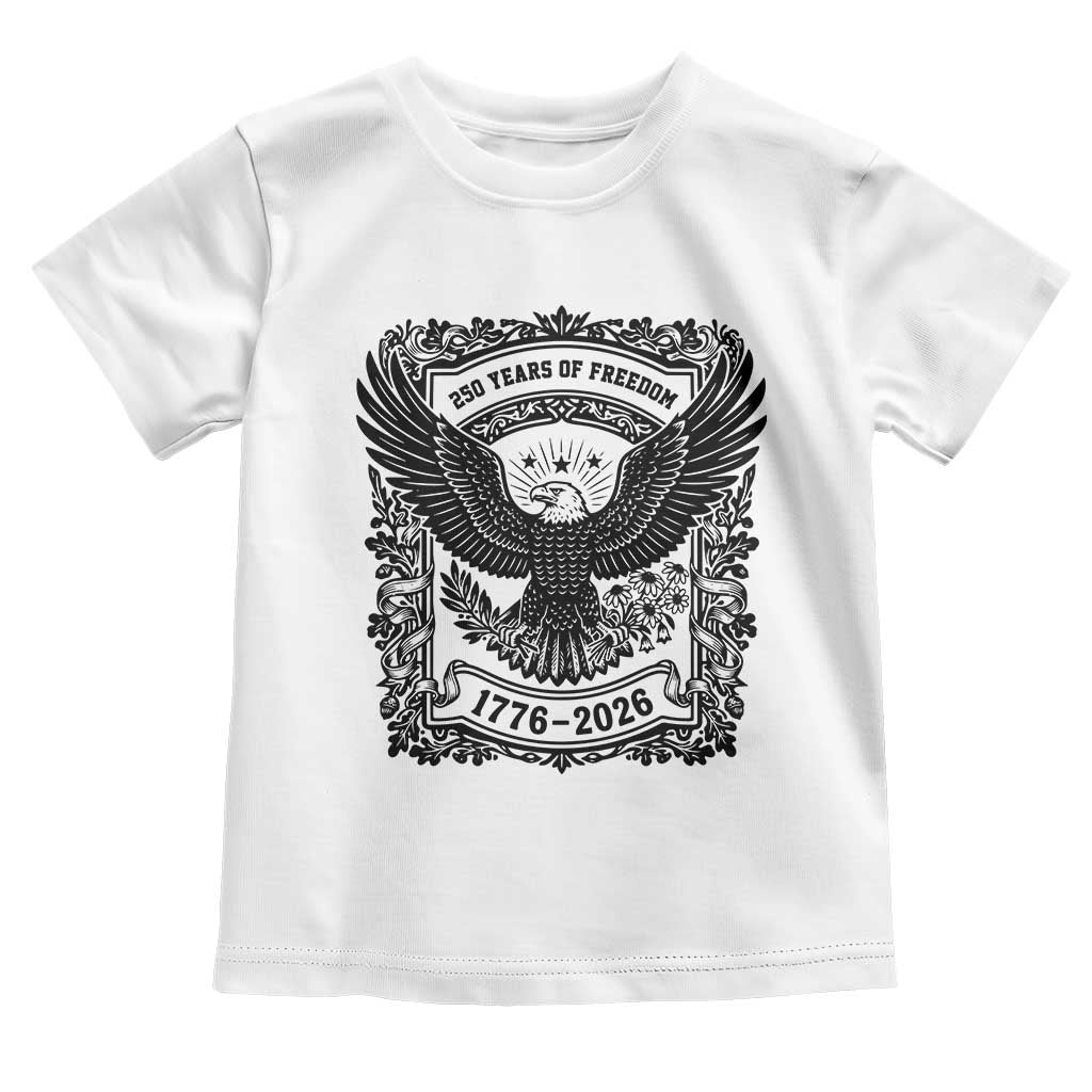 Cottagecore Patriotic Eagle 250th Anniversary USA Gift Toddler T Shirt