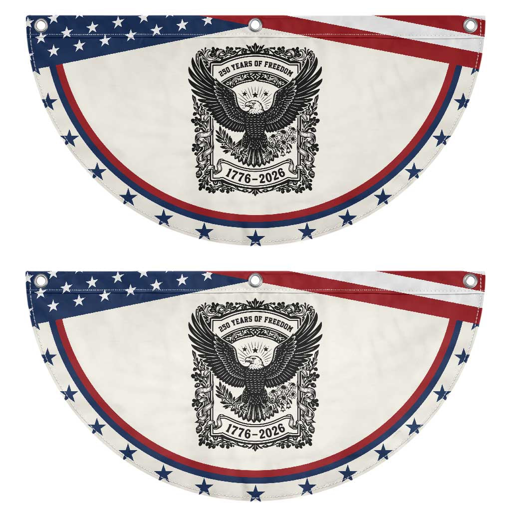 Cottagecore Eagle 250th Anniversary USA Gift Patriotic Fan Flag
