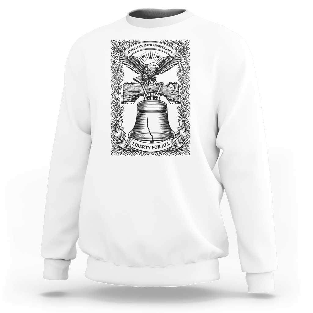 Cottagecore Patriotic Eagle Liberty Bell Sweatshirt 250th Anniversary Gift