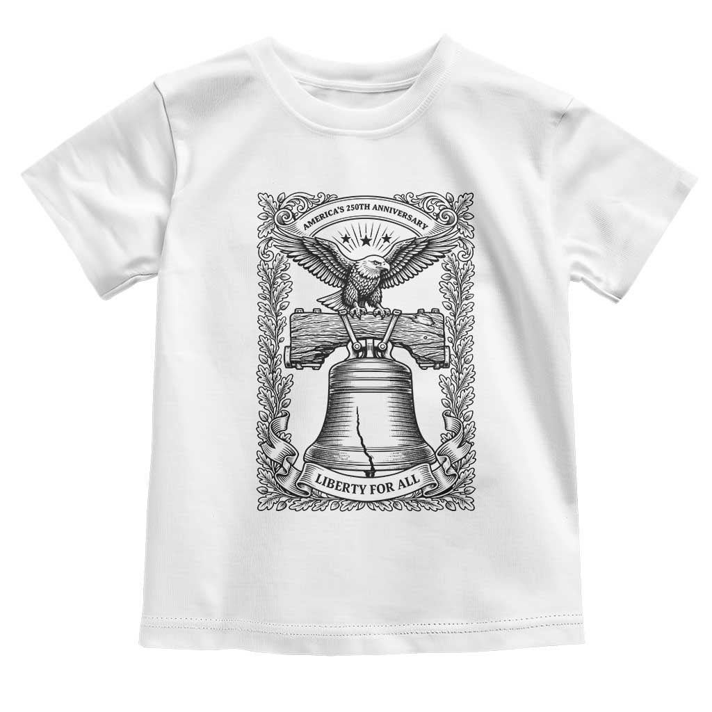 Cottagecore Patriotic Eagle Liberty Bell Toddler T Shirt 250th Anniversary Gift