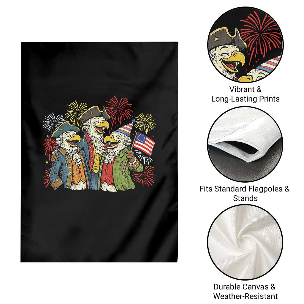 Funny Founding Fathers Eagle Garden Flag 250th Anniversary America Patriotic Gift