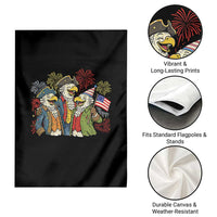 Funny Founding Fathers Eagle Garden Flag 250th Anniversary America Patriotic Gift