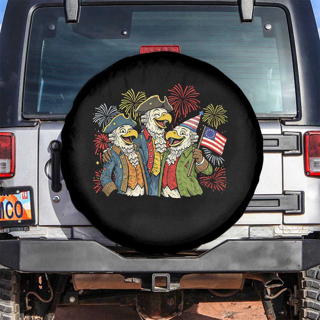 Funny Founding Fathers Eagle Spare Tire Cover 250th Anniversary America Patriotic Gift