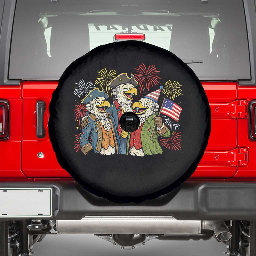 Funny Founding Fathers Eagle Spare Tire Cover 250th Anniversary America Patriotic Gift