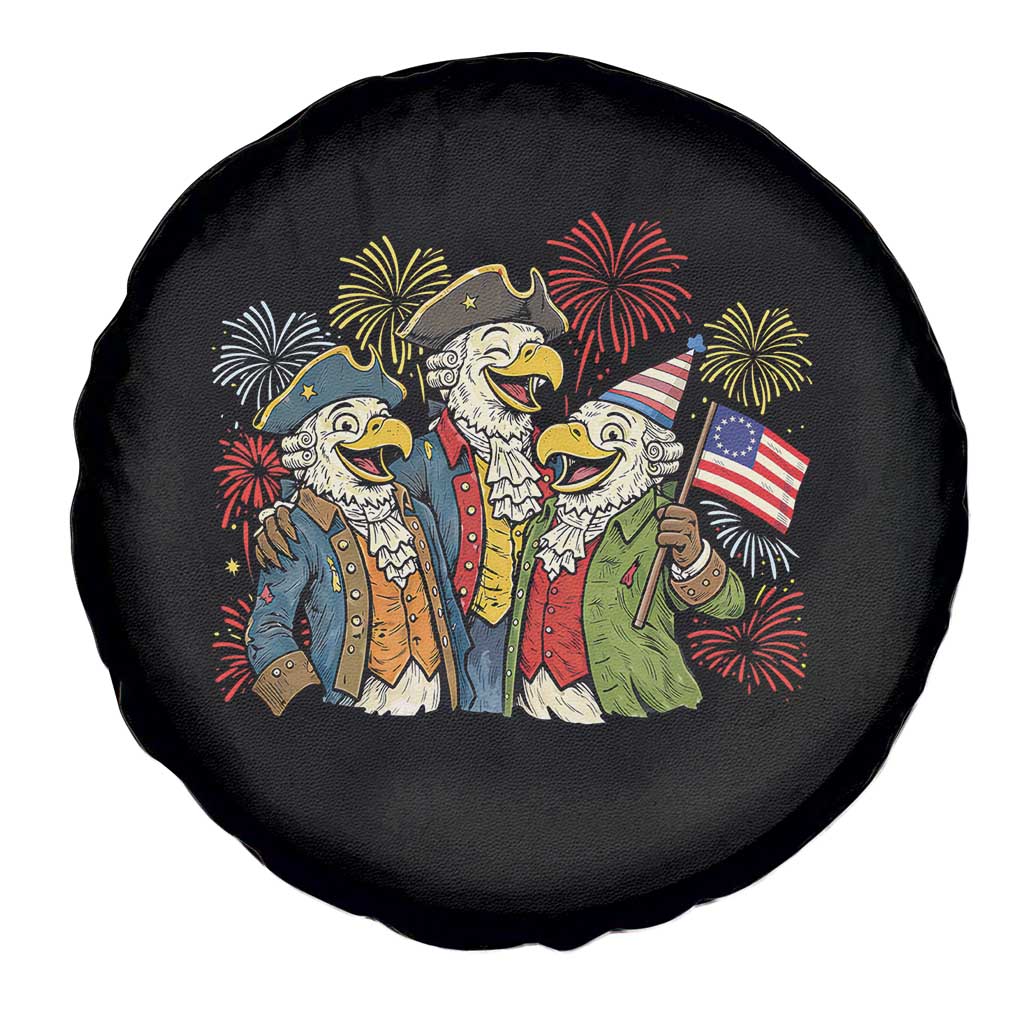 Funny Founding Fathers Eagle Spare Tire Cover 250th Anniversary America Patriotic Gift