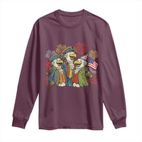 Funny Founding Fathers Eagle Long Sleeve Shirt 250th Anniversary America Patriotic Gift