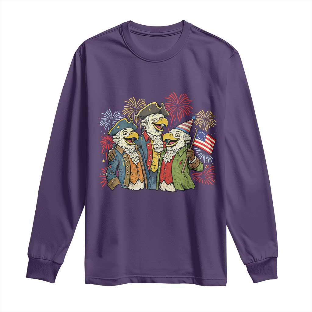 Funny Founding Fathers Eagle Long Sleeve Shirt 250th Anniversary America Patriotic Gift
