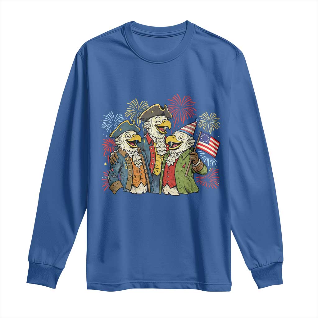 Funny Founding Fathers Eagle Long Sleeve Shirt 250th Anniversary America Patriotic Gift