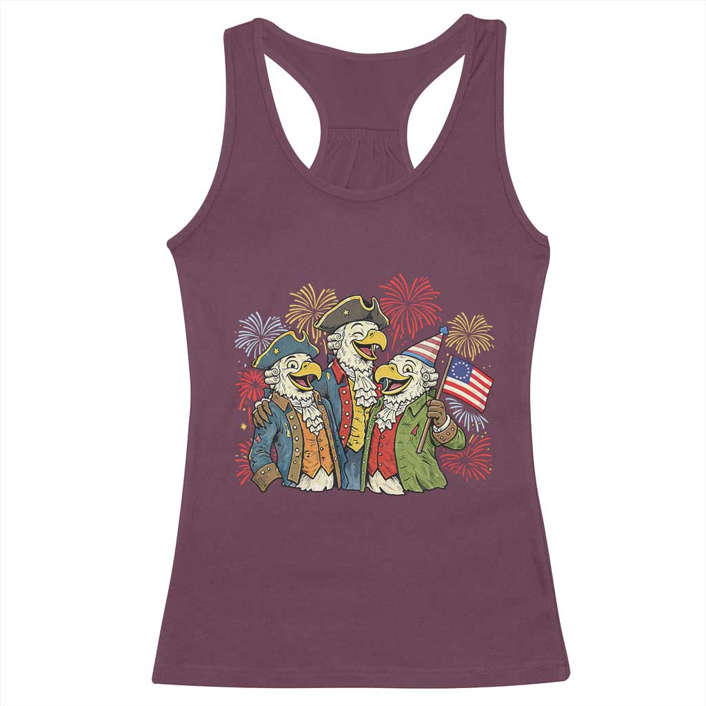 Funny Founding Fathers Eagle Racerback Tank Top 250th Anniversary America Patriotic Gift