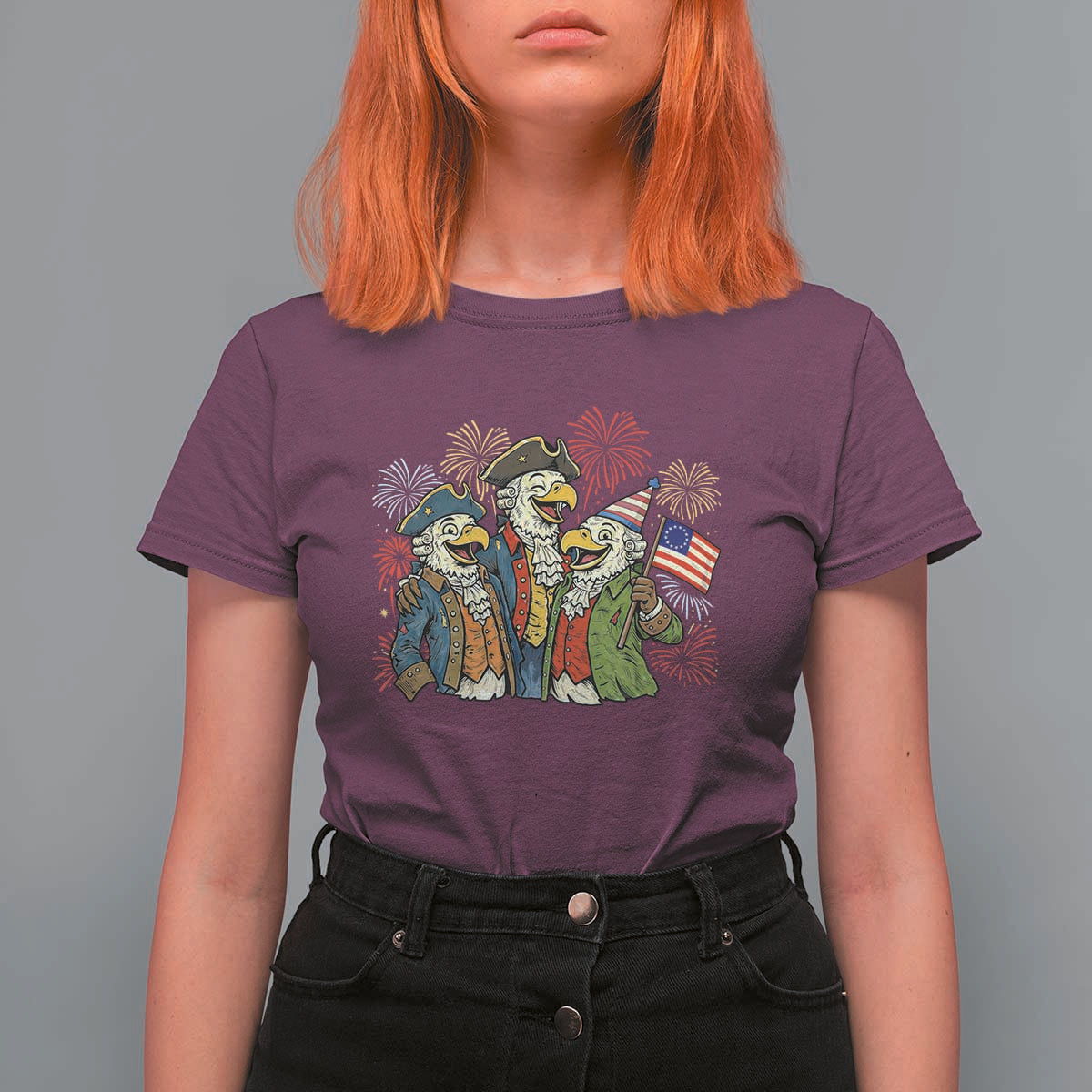 Funny Founding Fathers Eagle T Shirt For Women 250th Anniversary America Patriotic Gift