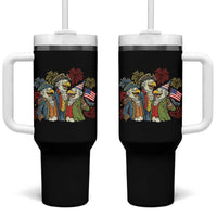 Funny Founding Fathers Eagle Tumbler With Handle 250th Anniversary America Patriotic Gift