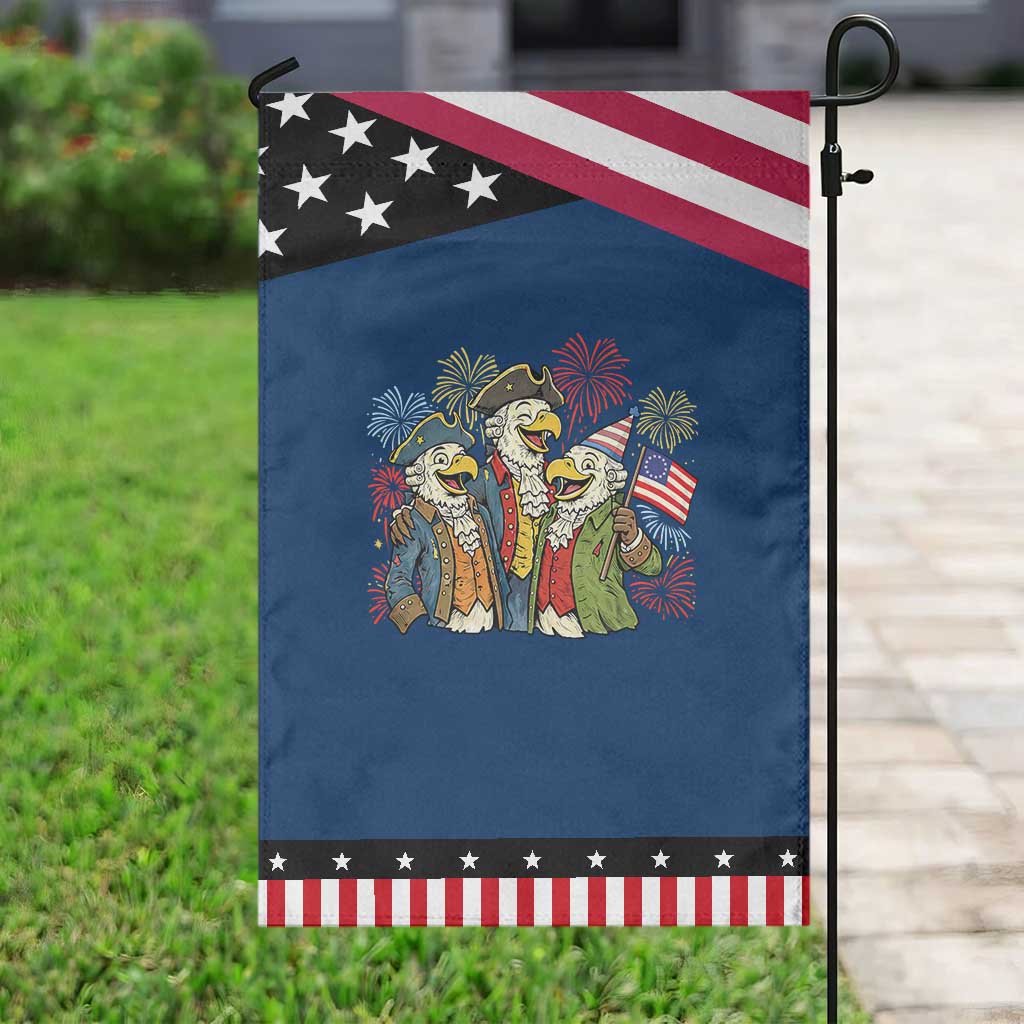 Funny Founding Fathers Eagle Garden Flag 250th Anniversary America Patriotic Gift