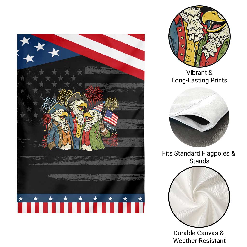 Funny Founding Fathers Eagle Garden Flag 250th Anniversary America Patriotic Gift