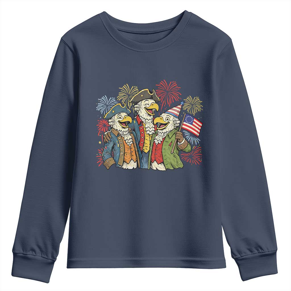 Funny Founding Fathers Eagle Youth Sweatshirt 250th Anniversary America Patriotic Gift