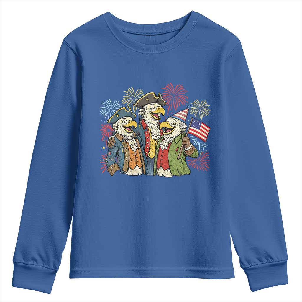 Funny Founding Fathers Eagle Youth Sweatshirt 250th Anniversary America Patriotic Gift