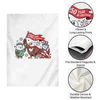 Cute Patriotic Eagle 250 Years Of Freedom Garden Flag American Pride Gift